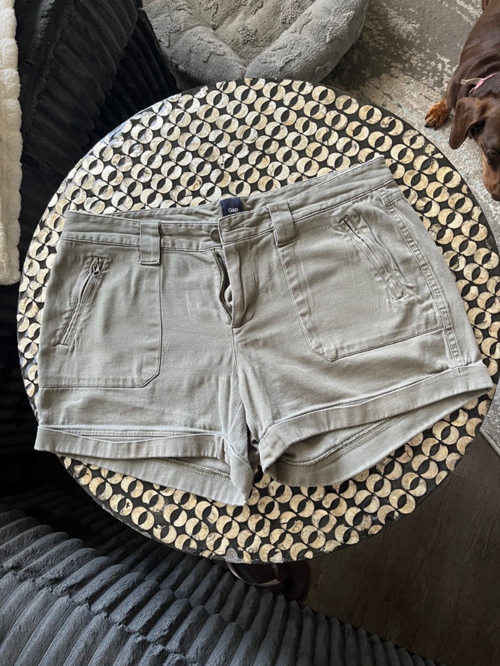 GAP Women's Army Green Rolled-Hem Utility Shorts